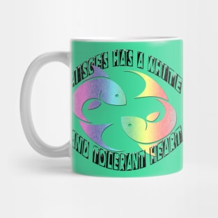 Pisces T-shirt8 with a white and indulgent heart Mug